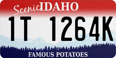 ID license plate 1T1264K