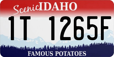 ID license plate 1T1265F