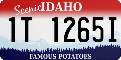 ID license plate 1T1265I