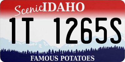 ID license plate 1T1265S