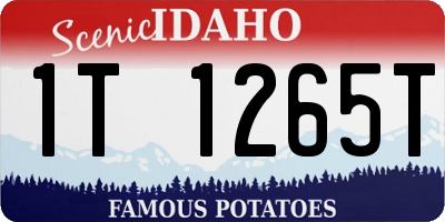 ID license plate 1T1265T