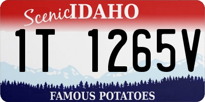 ID license plate 1T1265V