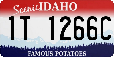 ID license plate 1T1266C