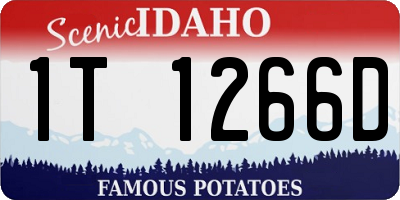 ID license plate 1T1266D