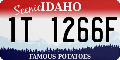 ID license plate 1T1266F
