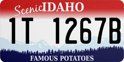 ID license plate 1T1267B