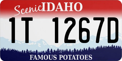 ID license plate 1T1267D