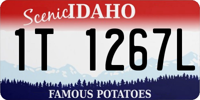 ID license plate 1T1267L