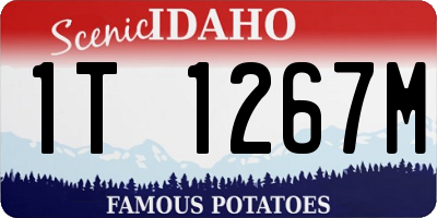 ID license plate 1T1267M