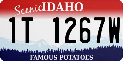 ID license plate 1T1267W