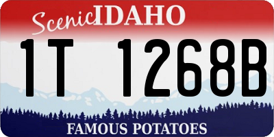 ID license plate 1T1268B