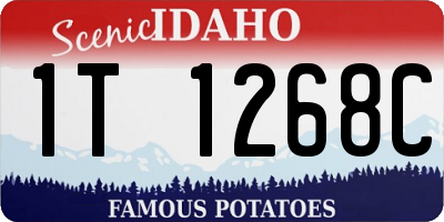 ID license plate 1T1268C