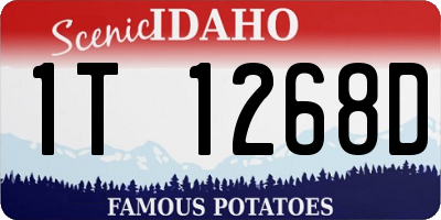ID license plate 1T1268D