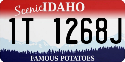 ID license plate 1T1268J