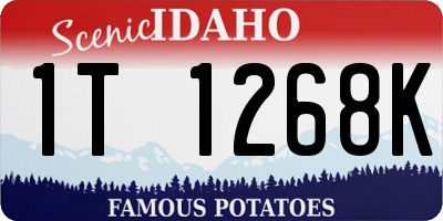 ID license plate 1T1268K