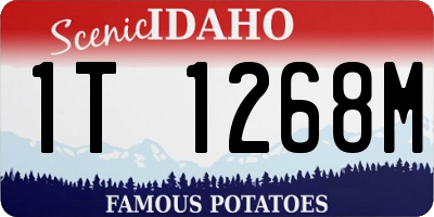 ID license plate 1T1268M