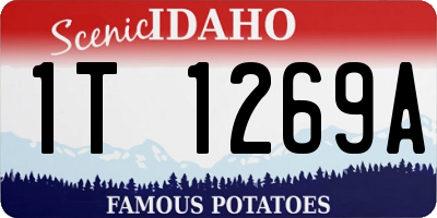 ID license plate 1T1269A