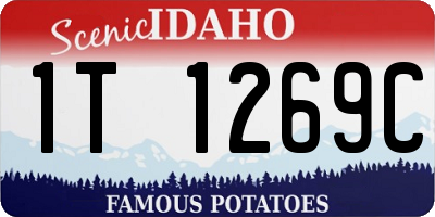 ID license plate 1T1269C