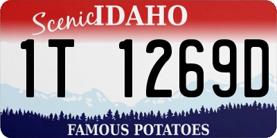 ID license plate 1T1269D