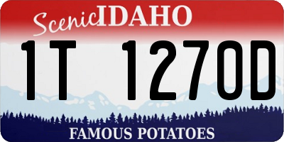ID license plate 1T1270D
