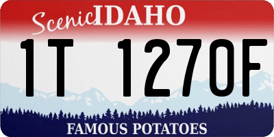 ID license plate 1T1270F