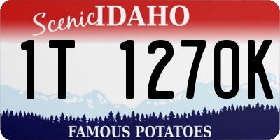 ID license plate 1T1270K