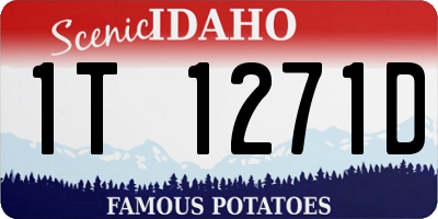ID license plate 1T1271D