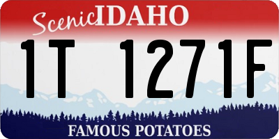 ID license plate 1T1271F