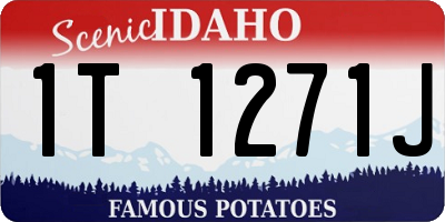 ID license plate 1T1271J