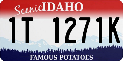 ID license plate 1T1271K