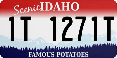 ID license plate 1T1271T
