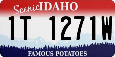 ID license plate 1T1271W