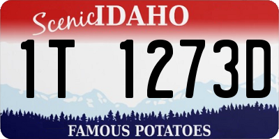 ID license plate 1T1273D