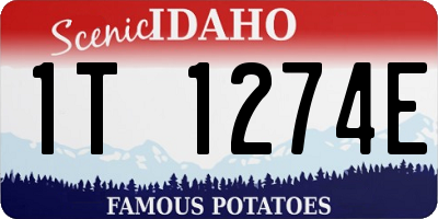 ID license plate 1T1274E