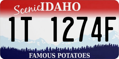 ID license plate 1T1274F