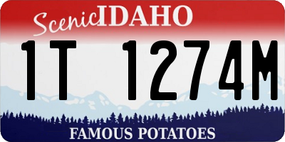 ID license plate 1T1274M