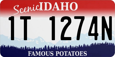 ID license plate 1T1274N