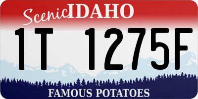ID license plate 1T1275F