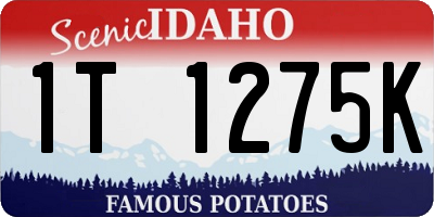 ID license plate 1T1275K