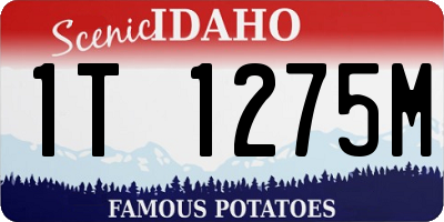 ID license plate 1T1275M