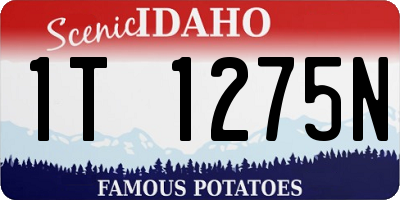 ID license plate 1T1275N