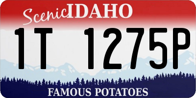ID license plate 1T1275P