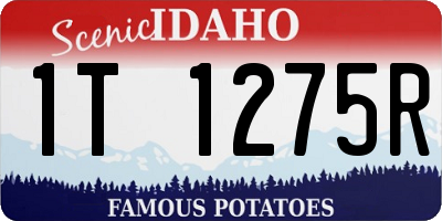 ID license plate 1T1275R