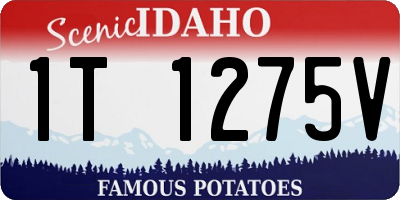 ID license plate 1T1275V