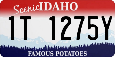 ID license plate 1T1275Y