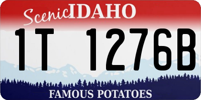 ID license plate 1T1276B