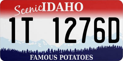 ID license plate 1T1276D