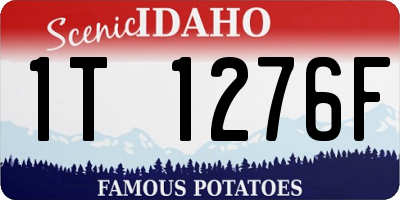 ID license plate 1T1276F