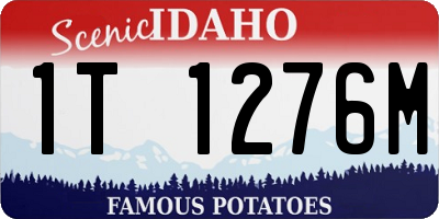 ID license plate 1T1276M