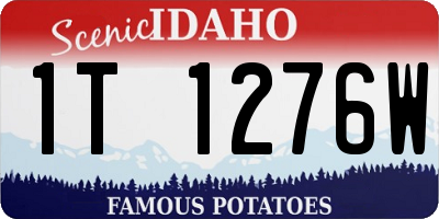 ID license plate 1T1276W